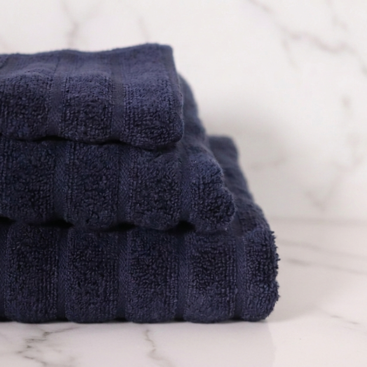 Ribbed Texture Branded Towel Pack Of 3