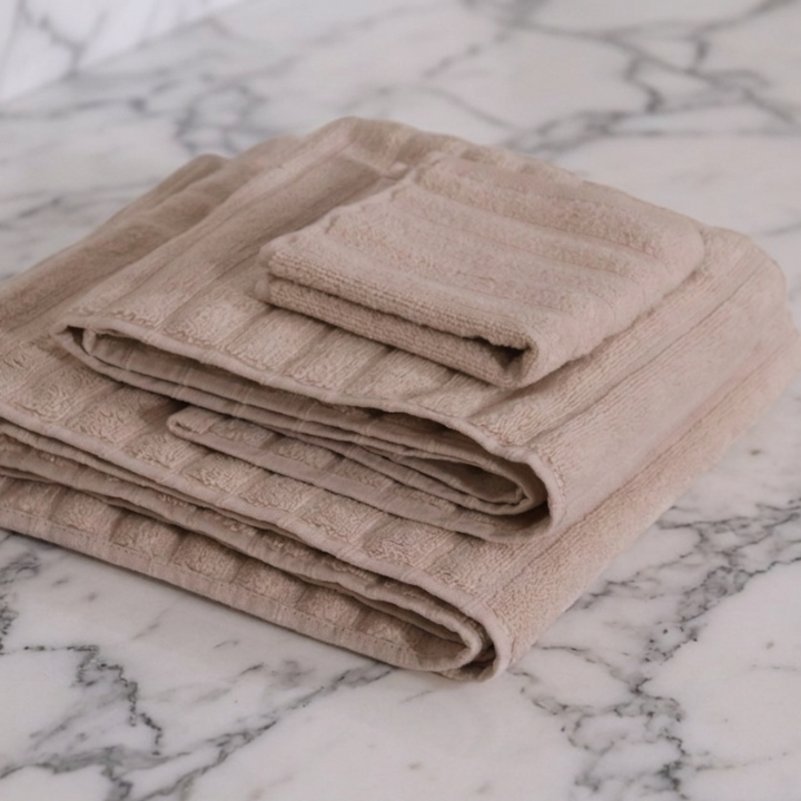 Ribbed Texture Branded Towel Pack Of 3