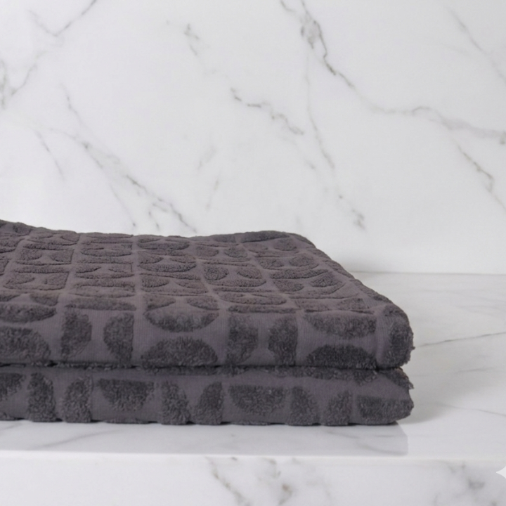Ash Jacquard Bath Towel