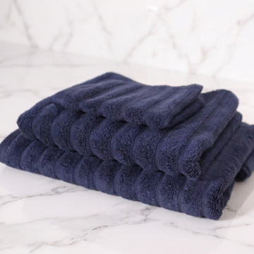 Ribbed Texture Branded Towel Pack Of 3