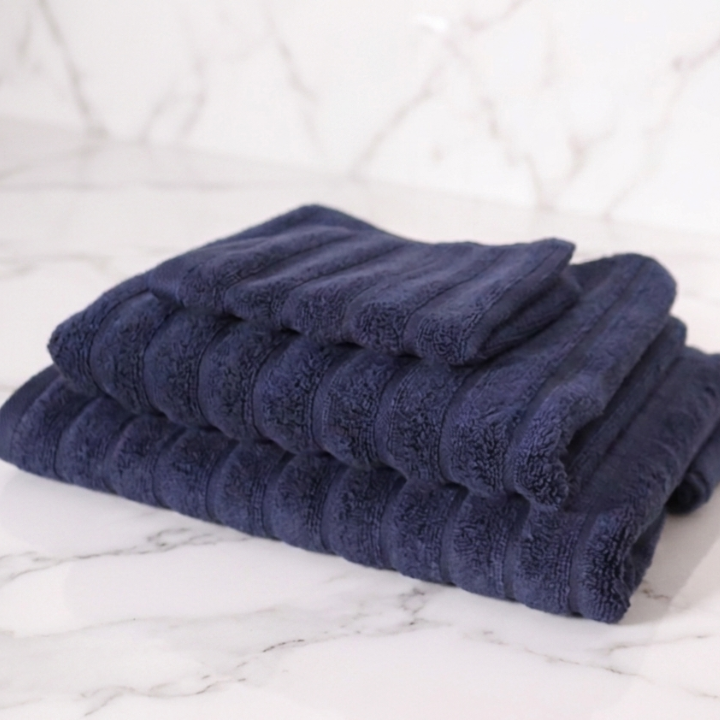 Ribbed Texture Branded Towel Pack Of 3