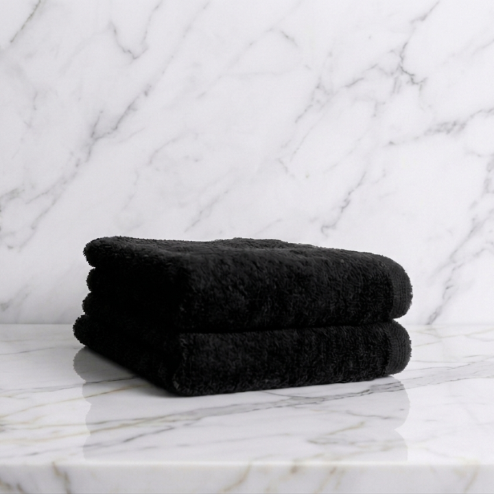 Black Guest Towel Pack 0f 2